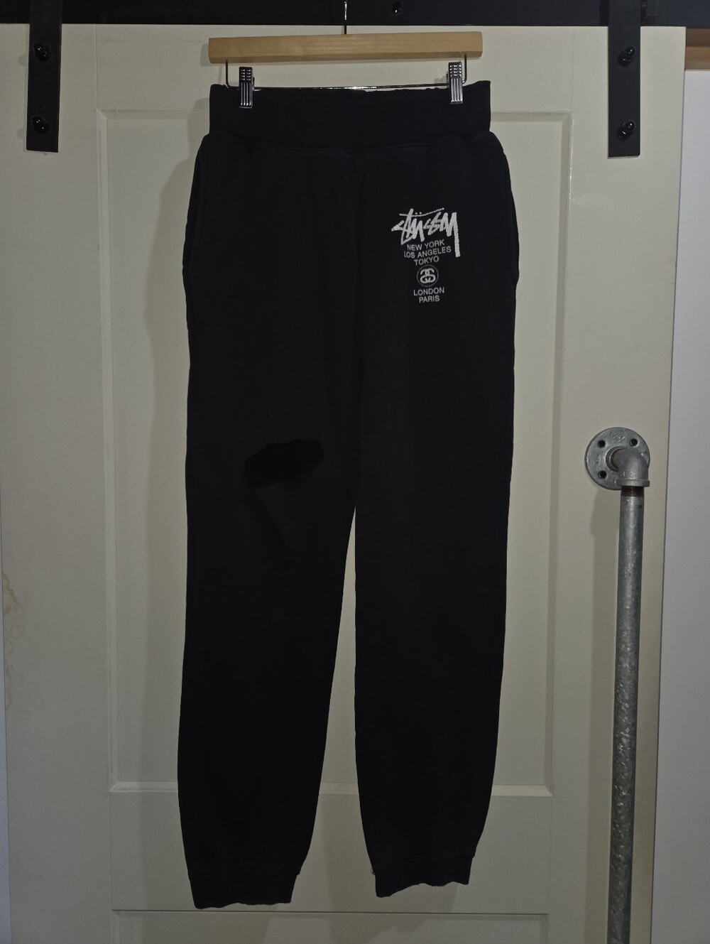 Vintage Y2k Stussy Thrashed Sweat Pants